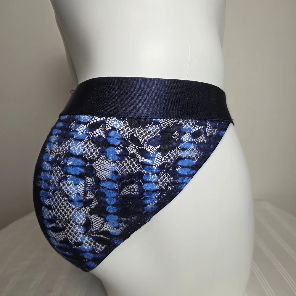 Cosabella Never Say Never Curvy Lace Sport Brief Blue Black Mens Intimates New
